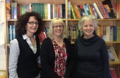 Mary Lou Roy, Cathie Crooks, and Linda Cameron of U of A Press.