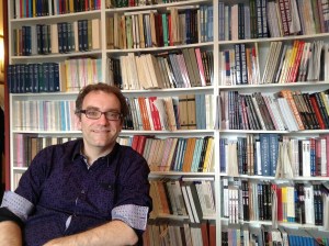 David Caron with ECW history behind him. 