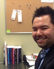 Sean next to some of his favourite titles.