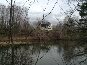 View of the house from across the pond.